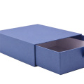 Blue cardboard foldable drawer box paper packaging storage drawer gift box